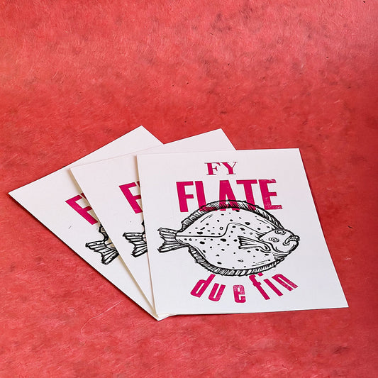 Valentineskort - Fy flate du e fin!