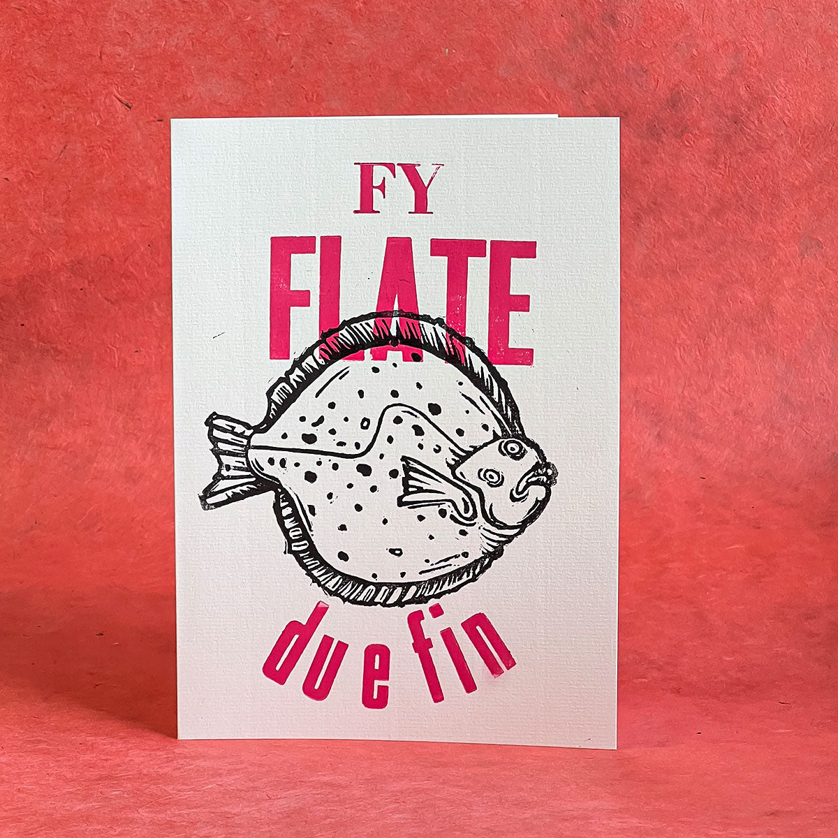 Valentineskort - Fy flate du e fin!