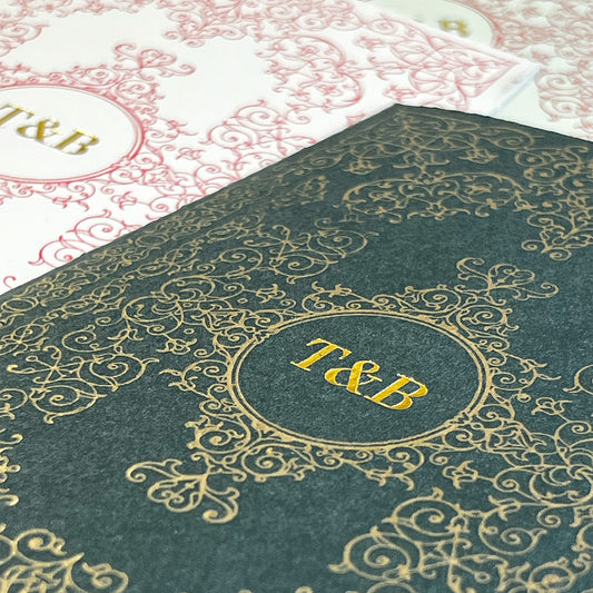 Rococco monogramkort