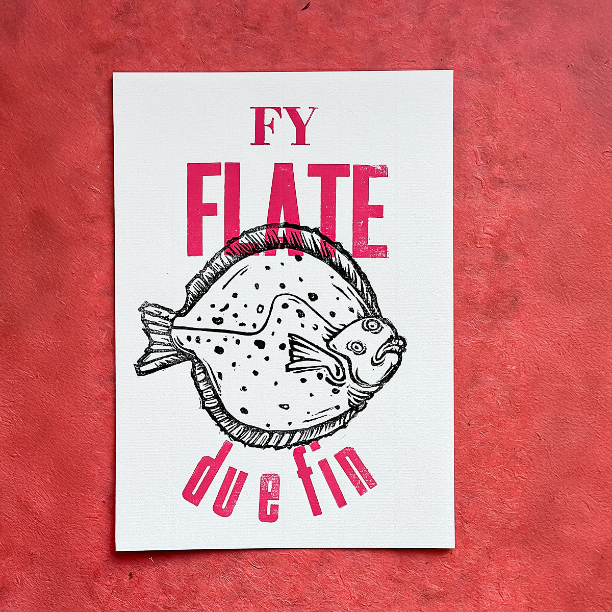 Valentineskort - Fy flate du e fin!